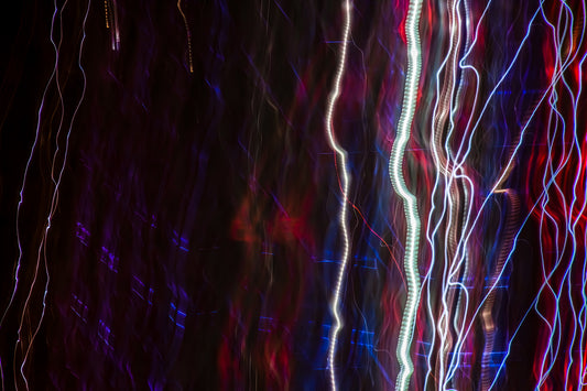 "Shifting Electric Color Fields - Midnight to Red" photo art print