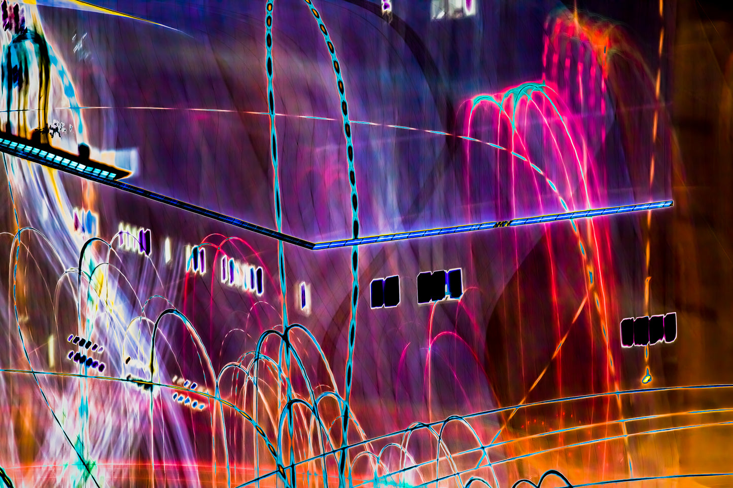 "Swooping in Loops through Violet Dimensions" photo art print