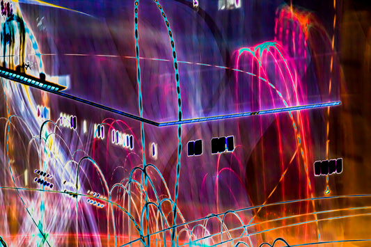 "Swooping in Loops through Violet Dimensions" photo art print